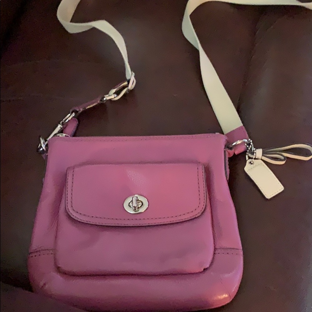 Coach crossbody leather purse